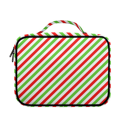 Christmas Candy Cane Striped Print Briefcase Bible Bag