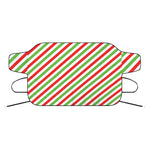 Christmas Candy Cane Striped Print Car Windshield Snow Cover
