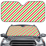 Christmas Candy Cane Striped Print Car Windshield Sun Shade