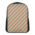 Christmas Candy Cane Striped Print Casual Backpack