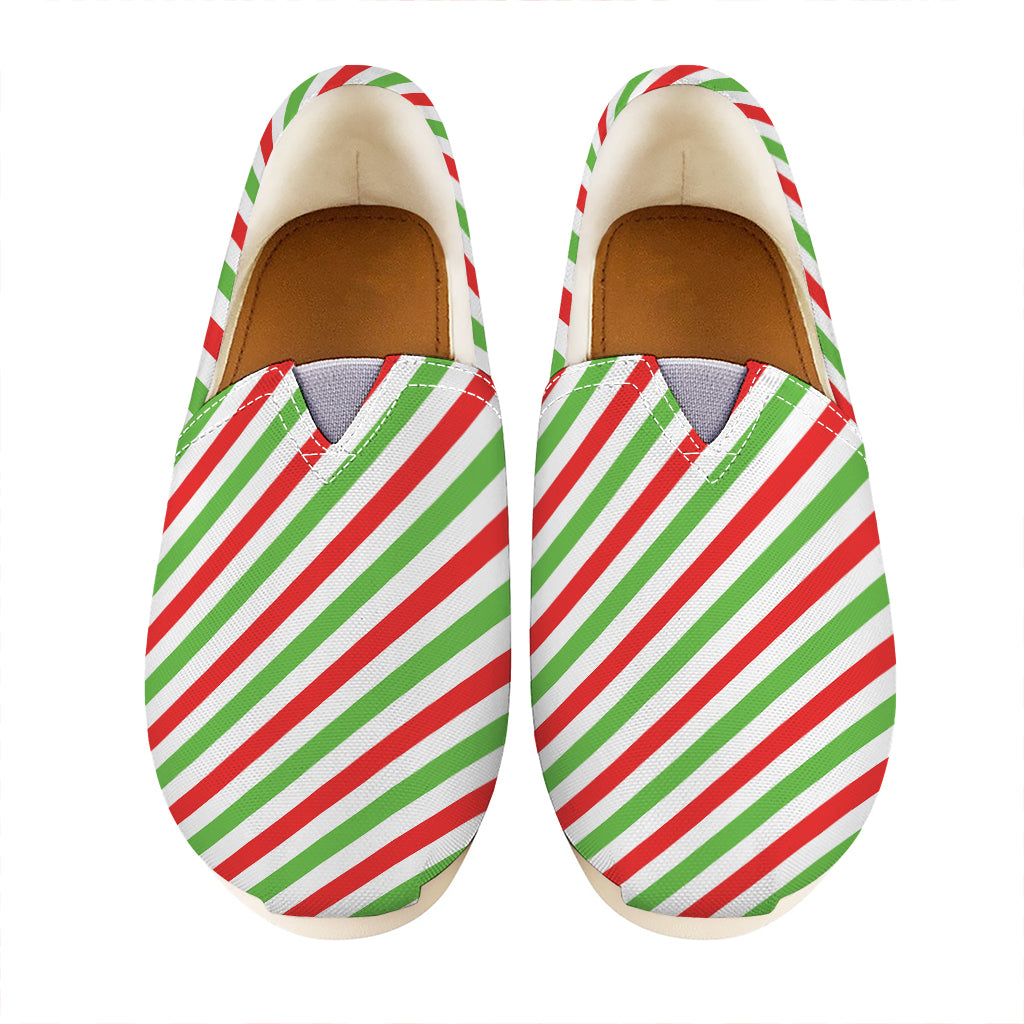 Christmas Candy Cane Striped Print Casual Shoes