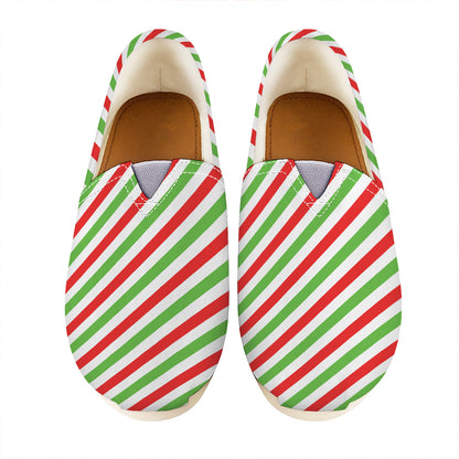 Christmas Candy Cane Striped Print Casual Shoes