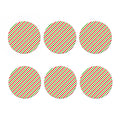 Christmas Candy Cane Striped Print Coaster Set
