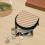 Christmas Candy Cane Striped Print Coin Purse