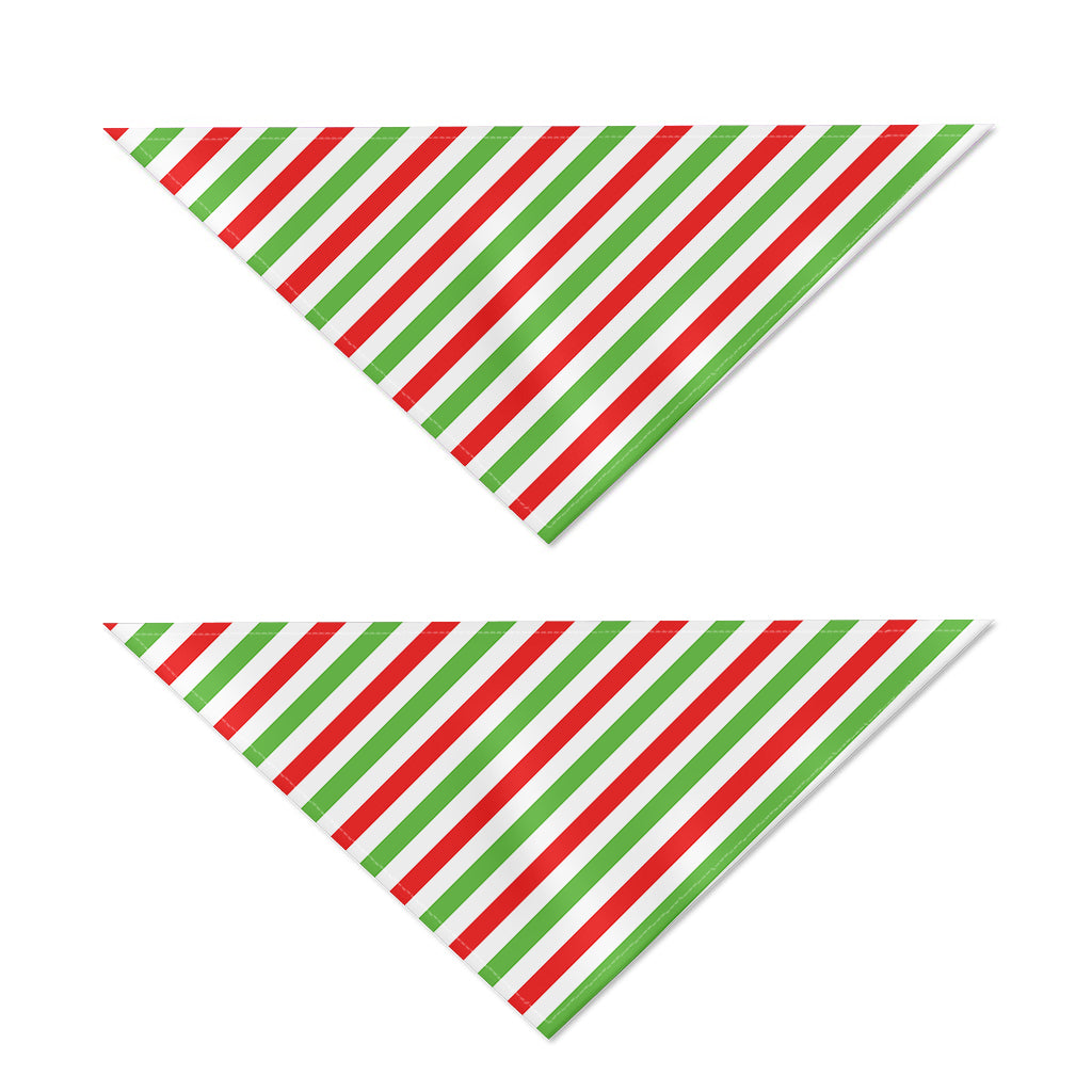 Christmas Candy Cane Striped Print Dog Bandana