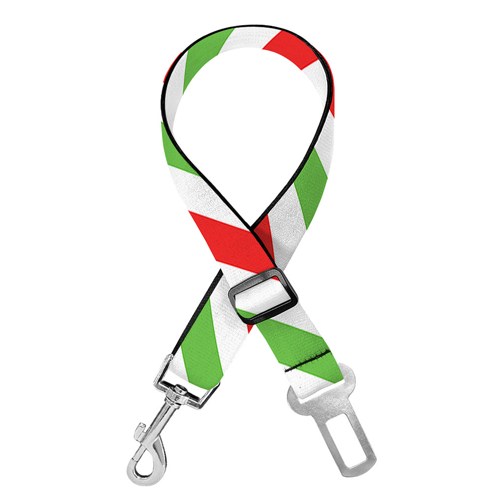 Christmas Candy Cane Striped Print Dog Seat Belt