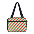 Christmas Candy Cane Striped Print Double Strap Bible Bag