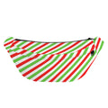 Christmas Candy Cane Striped Print Fanny Pack