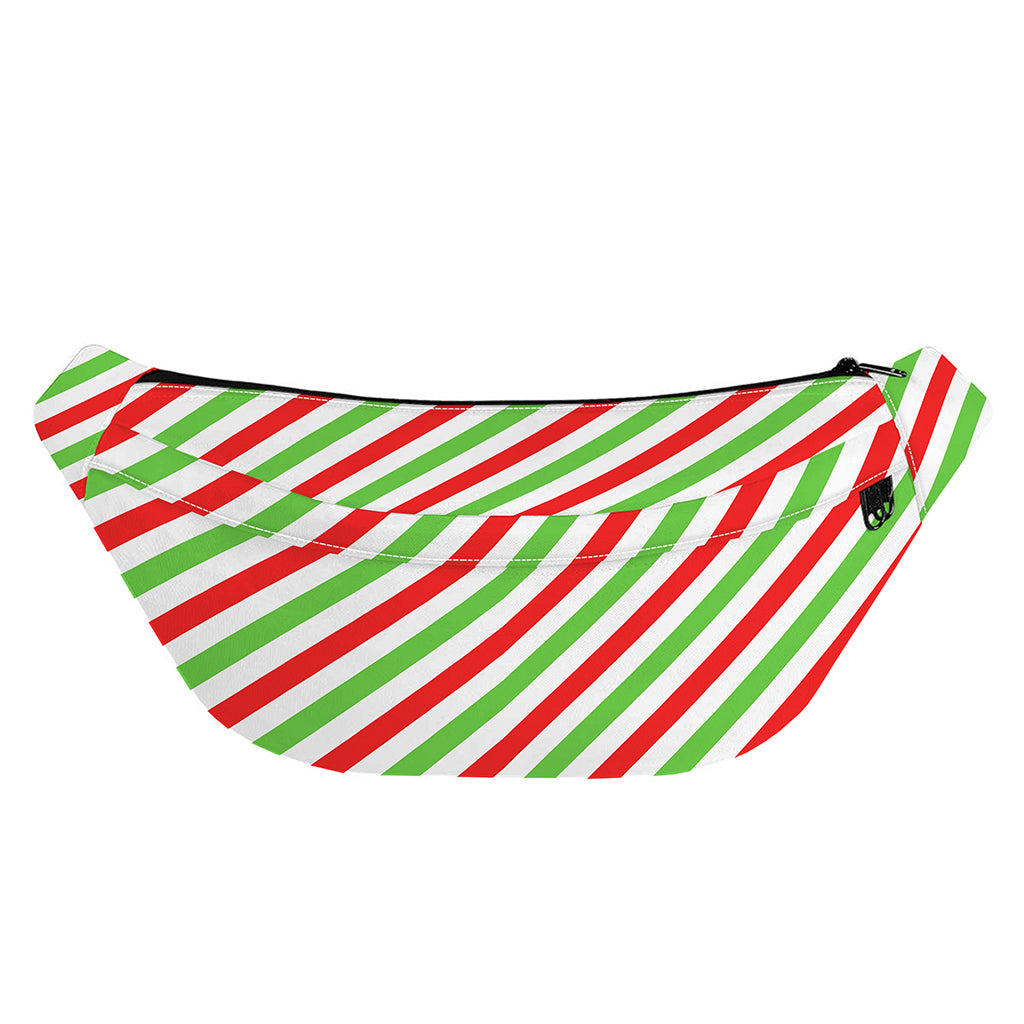 Christmas Candy Cane Striped Print Fanny Pack