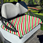 Christmas Candy Cane Striped Print Golf Cart Seat Cover