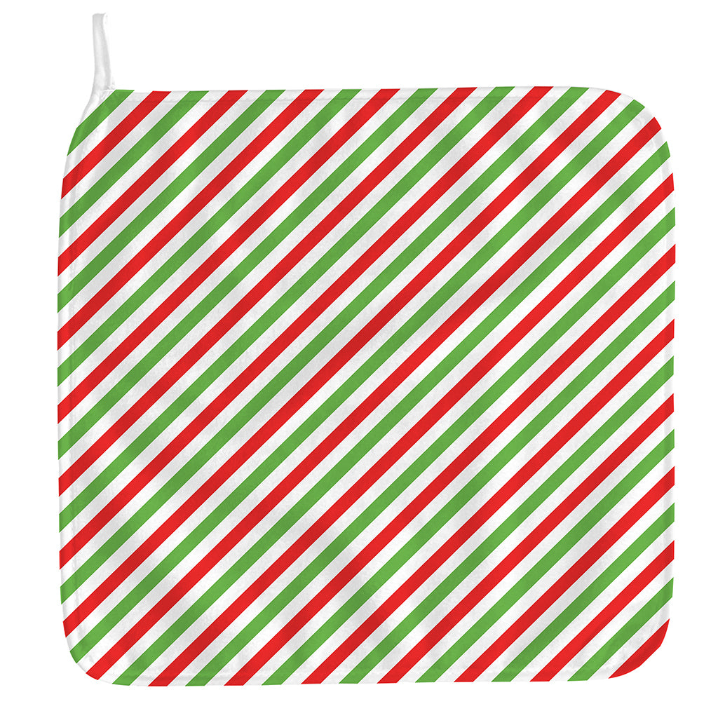 Christmas Candy Cane Striped Print Hand Towel