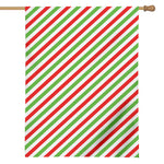 Christmas Candy Cane Striped Print House Flag