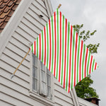 Christmas Candy Cane Striped Print House Flag