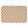 Christmas Candy Cane Striped Print Indoor Door Mat
