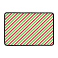 Christmas Candy Cane Striped Print Kitchen Mat