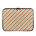 Christmas Candy Cane Striped Print Laptop Sleeve