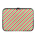 Christmas Candy Cane Striped Print Laptop Sleeve