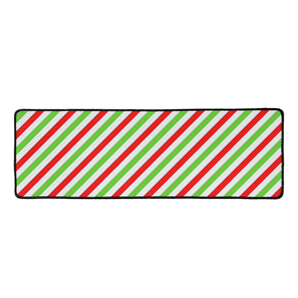 Christmas Candy Cane Striped Print Long Kitchen Mat