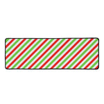 Christmas Candy Cane Striped Print Long Kitchen Mat