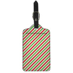 Christmas Candy Cane Striped Print Luggage Tag