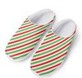 Christmas Candy Cane Striped Print Mesh Casual Shoes