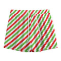 Christmas Candy Cane Striped Print Mesh Shorts