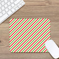 Christmas Candy Cane Striped Print Mouse Pad