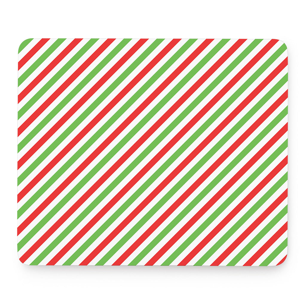 Christmas Candy Cane Striped Print Mouse Pad