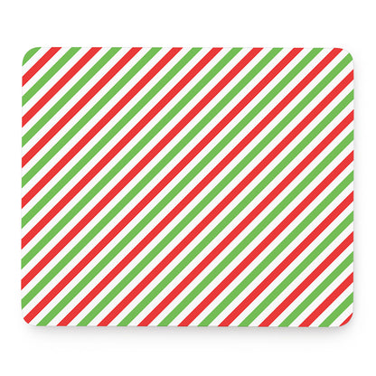 Christmas Candy Cane Striped Print Mouse Pad