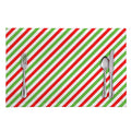 Christmas Candy Cane Striped Print Placemat