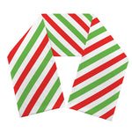 Christmas Candy Cane Striped Print Scarf
