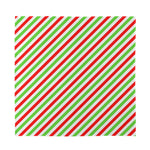 Christmas Candy Cane Striped Print Silk Bandana