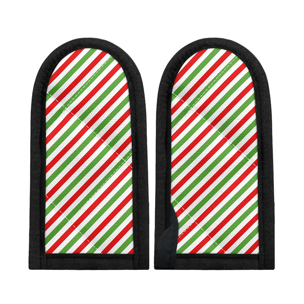 Christmas Candy Cane Striped Print Skillet Handle Cover