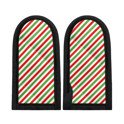 Christmas Candy Cane Striped Print Skillet Handle Cover