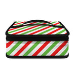 Christmas Candy Cane Striped Print Small Lunch Bag