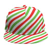 Christmas Candy Cane Striped Print Snapback Cap