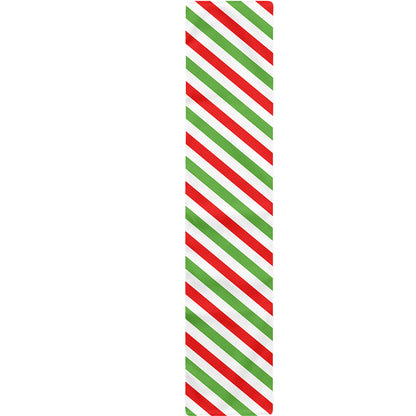 Christmas Candy Cane Striped Print Table Runner