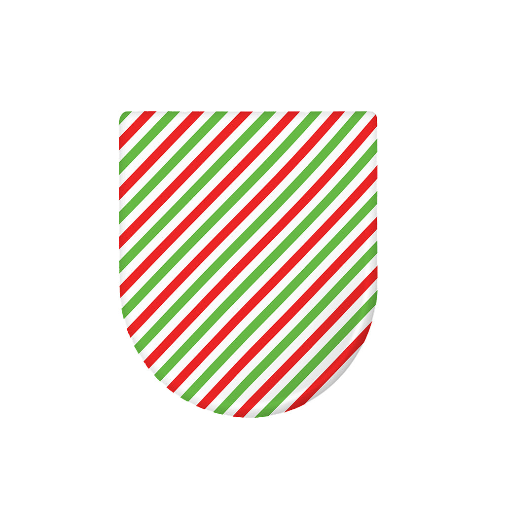 Christmas Candy Cane Striped Print Toilet Lid Cover