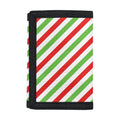 Christmas Candy Cane Striped Print Trifold Wallet