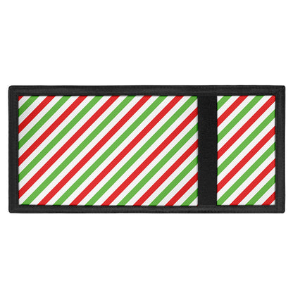 Christmas Candy Cane Striped Print Trifold Wallet