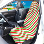 Christmas Candy Cane Striped Print Waterproof Car Seat Cover