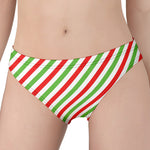 Christmas Candy Cane Striped Print Women's Panties