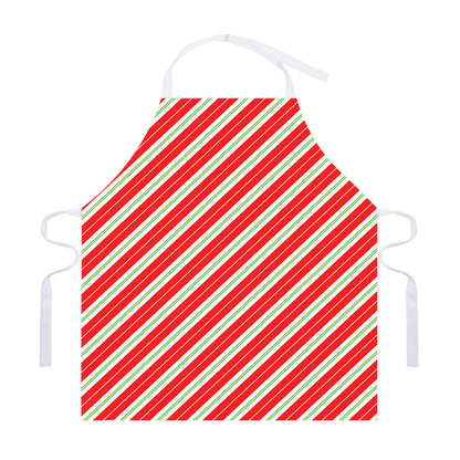 Christmas Candy Cane Stripes Print Adjustable Apron