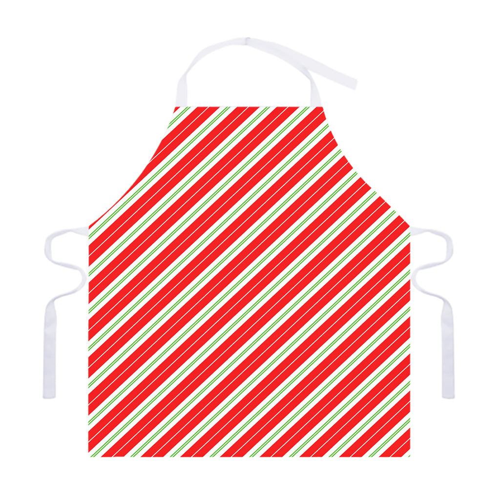 Christmas Candy Cane Stripes Print Adjustable Apron