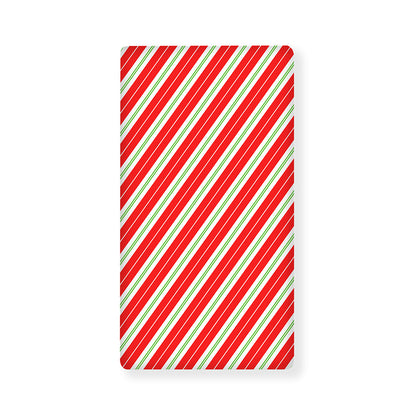 Christmas Candy Cane Stripes Print Baby Crib Sheet