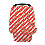 Christmas Candy Cane Stripes Print Baby Seat Cover