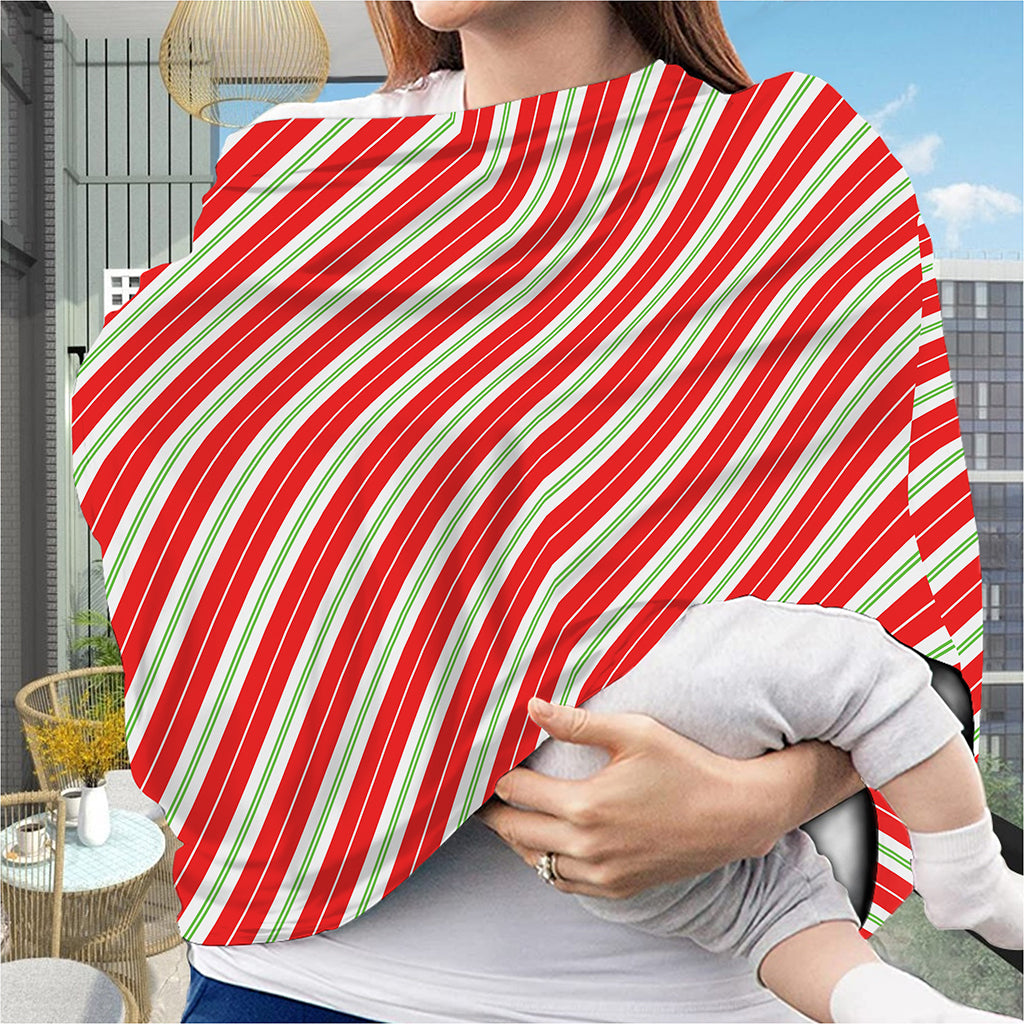 Christmas Candy Cane Stripes Print Baby Seat Cover