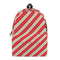 Christmas Candy Cane Stripes Print School Backpack