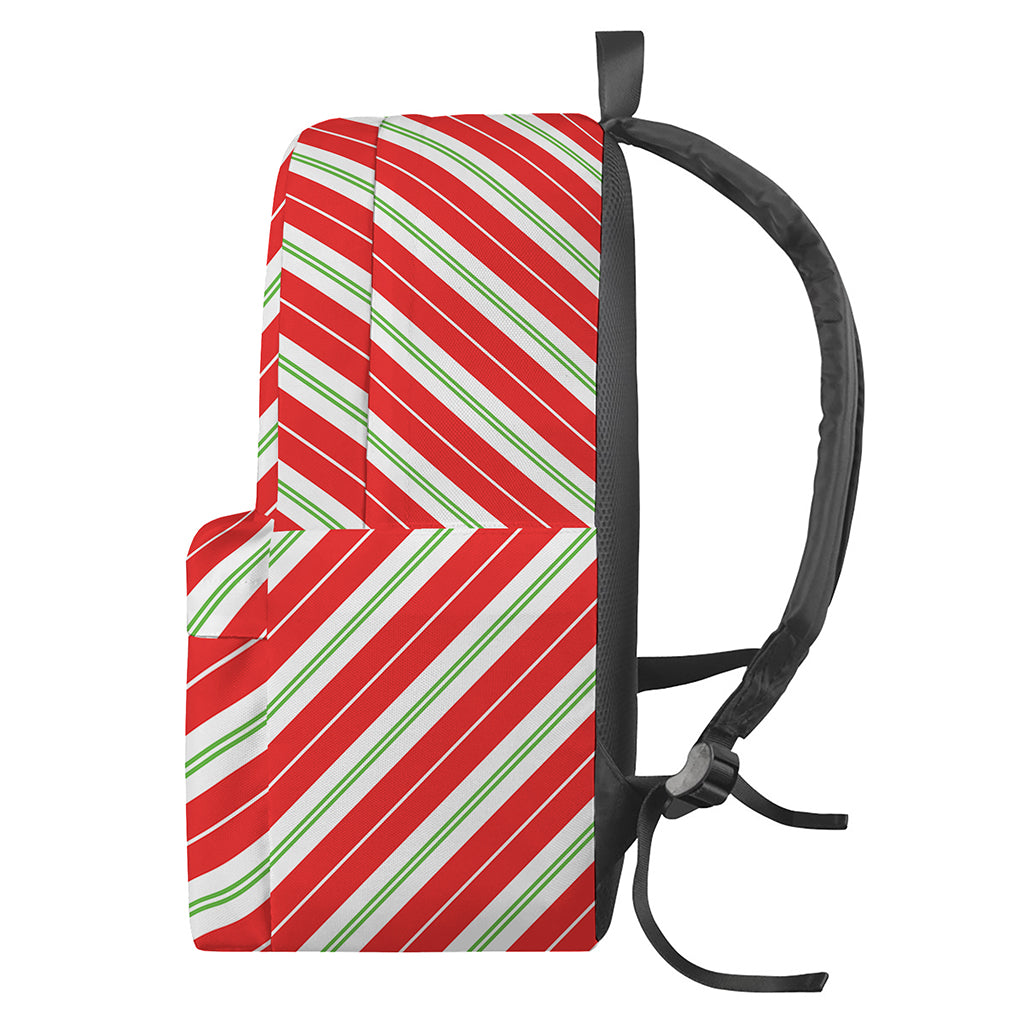 Christmas Candy Cane Stripes Print Backpack