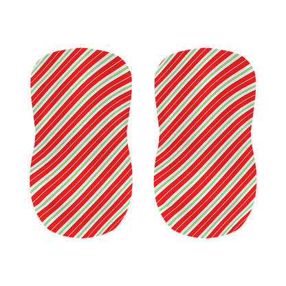 Christmas Candy Cane Stripes Print Bar Stool Covers